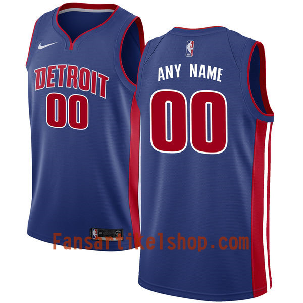 NBA Detroit Pistons Trikot Benutzerdefinierte Nike 2017-18 Blau Swingman - Herren